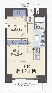 イルミナル グランデ【8階】の間取り