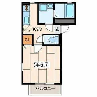 アムール リビエール【1階】の間取り