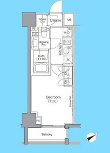 ミレーネ品川荏原【11階】の間取り