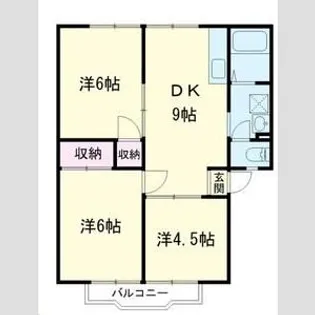 ハイツウィンディア【1階】の間取り