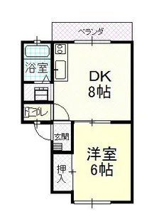 ルナガーデン緑風J【1階】の間取り