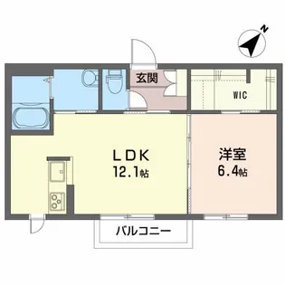 クラリタ富士前【2階】の間取り