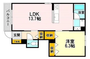 コントレイル【1階】の間取り