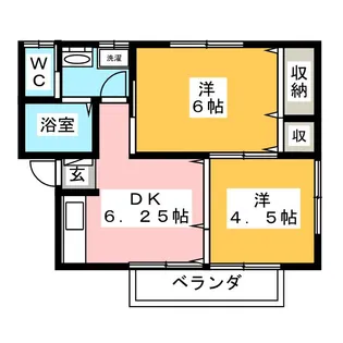 ソシエ南原【1階】の間取り