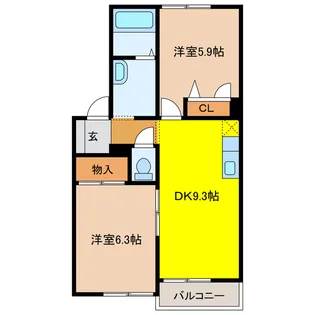 クレセール【2階】の間取り