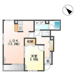 クレシアコーポ【1階】の間取り