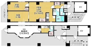 キンタロウヒルズ361【7階】の間取り