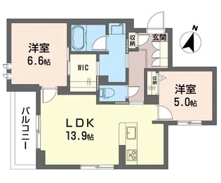 ルクセール タカバ【2階】の間取り