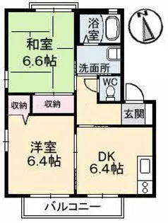 メテオール A棟【2階】の間取り