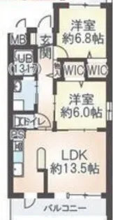 ラ・タミデンス駒止【2階】の間取り