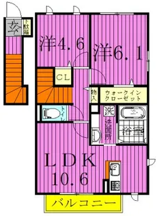 芳葉ハウス【2階】の間取り