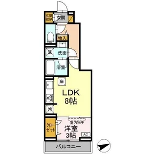 East Cote【1階】の間取り