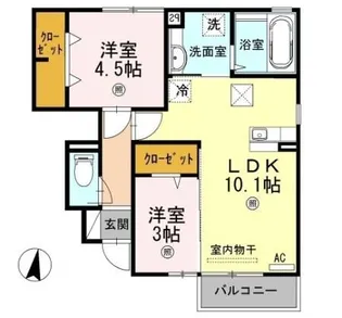 ゆらら【1階】の間取り
