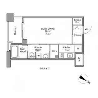 レジディアタワー中目黒【3階】の間取り