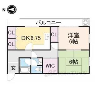 甲第ハイツ西本【3階】の間取り
