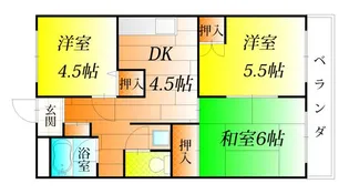 浅野マンション【2階】の間取り
