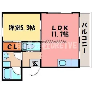 レヴ・クレール【1階】の間取り