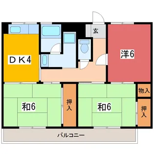 プレジデント福井 1号棟【3階】の間取り