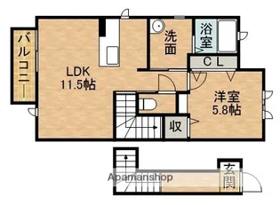 アムール優A【2階】の間取り