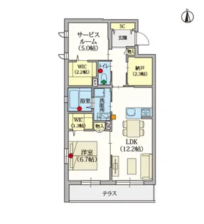 (シニア限定)世田谷桜丘Happiness【1階】の間取り