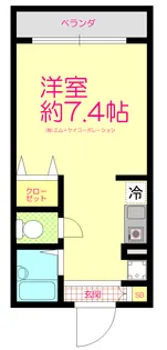犬目学生マンション【1階】の間取り