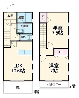 メゾネット・セントポーリアの間取り