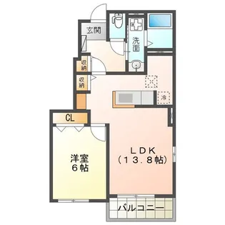 ジャン プレッソ A【1階】の間取り
