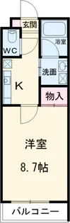 エグゼシャトー伍番館【1階】の間取り