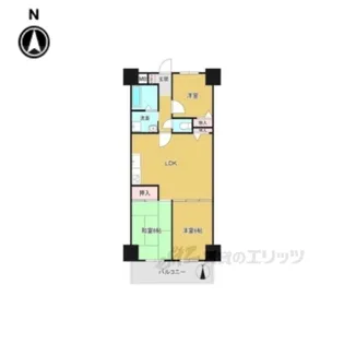 ライオンズマンション学園前【3階】の間取り