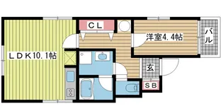 キャナルレジデンス【2階】の間取り