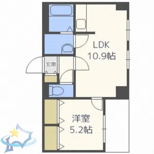 クラルテ旭山公園通【5階】の間取り