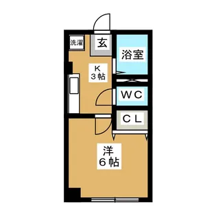 フラワーガーデン鷹番【3階】の間取り