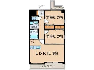 ポ-ラスタ-星ヶ丘山手7th【1階】の間取り