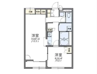 レオパレス清水【2階】の間取り