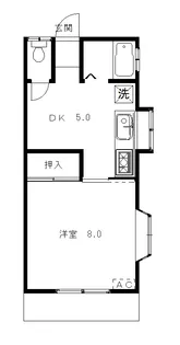 エーデル国立I【1階】の間取り