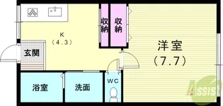 シティハイムサンビレッジ【1階】の間取り