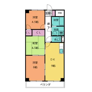 サンテラス近藤【4階】の間取り