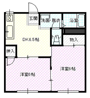 フランベル田彦【2階】の間取り