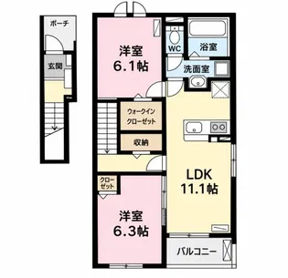 ルミエール中野新町【2階】の間取り