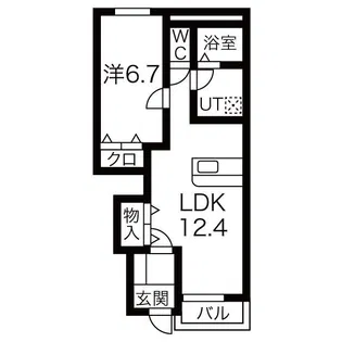 リシュプロスペールティオ【1階】の間取り