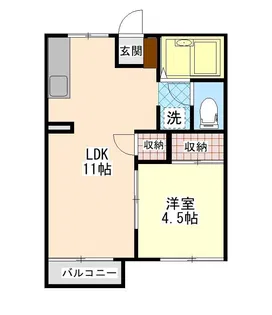 こぐまコーポ池戸【1階】の間取り