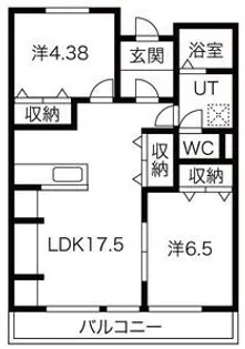 あさひレジデンス大友【8階】の間取り