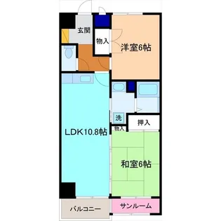 メゾン鳴和【6階】の間取り