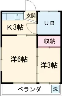 コーポキヨカワ【1階】の間取り