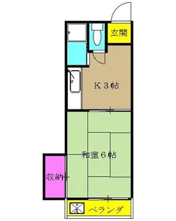 コーポ佐久間【2階】の間取り