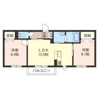 グランツリーベI【2階】の間取り