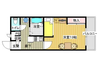 大阪府南河内郡河南町大字一須賀【アパート】の間取り