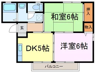 茨城県古河市駒羽根【アパート】の間取り