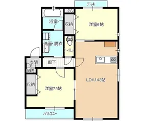 ワンズホームII【3階】の間取り