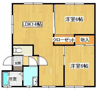 ●ハイツ赤坂【2階】の間取り